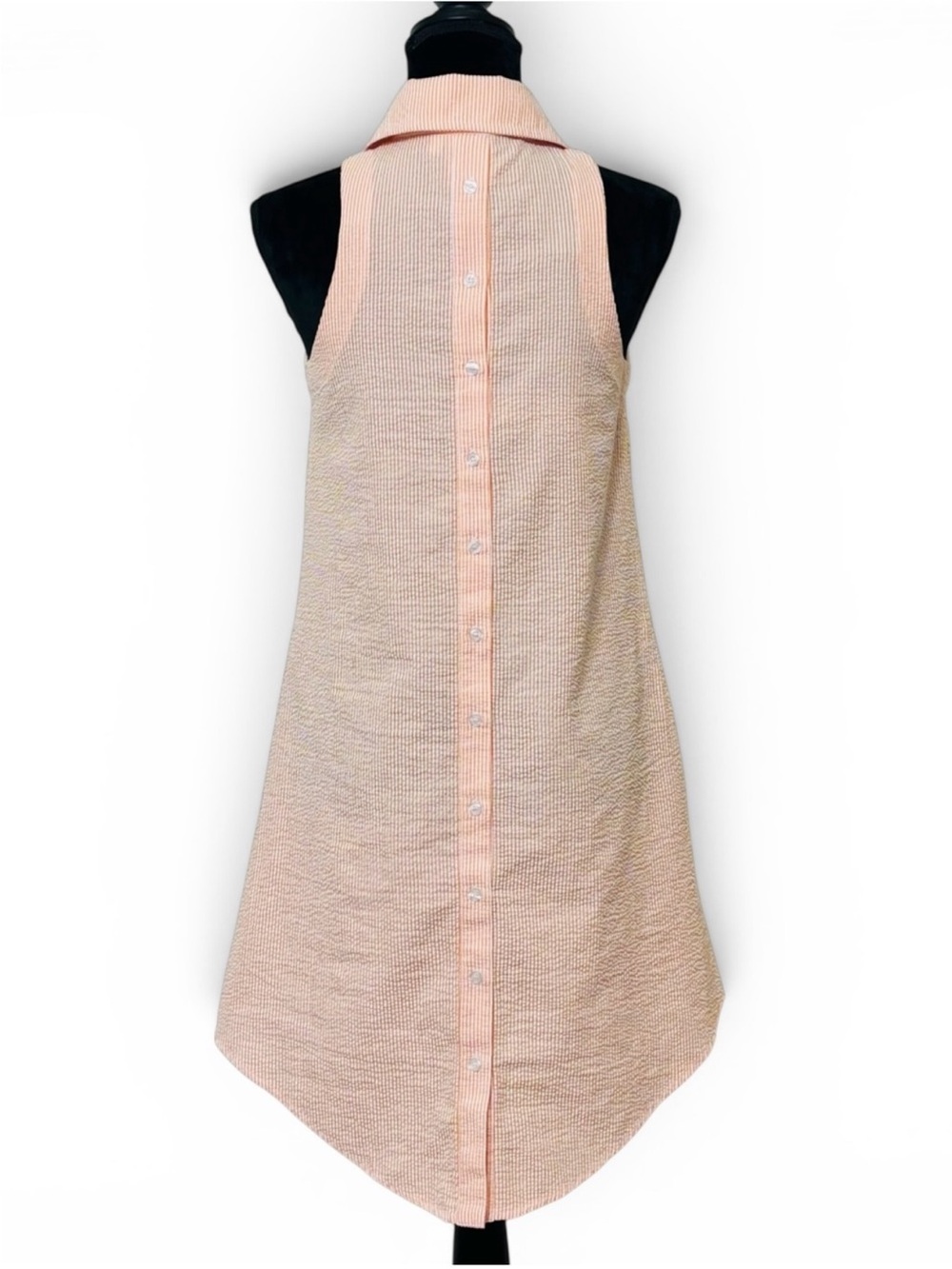 Finley Seersucker Swing Dress Orange and White sz Small NWOT adorable!! - Picture 11 of 15